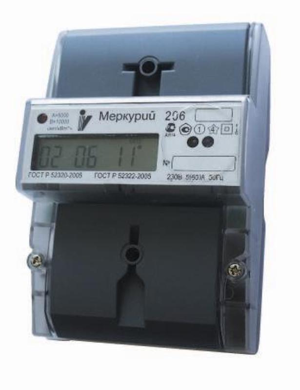 Счетчик Меркурий 206 RN 5-60А/230В (мнтар.) ЖКИ (DIN)